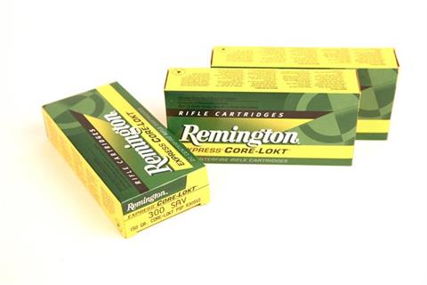 Büchsenpatronen - Konvolut Remington, .300 Savage