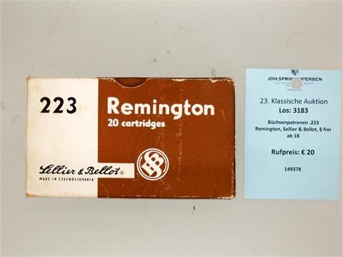 Büchsenpatronen .223 Remington, Sellier & Bellot, § frei ab 18