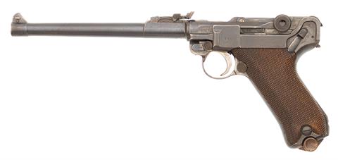 Parabellum, long pistol 08 (artillery model) with shoulder stock, Erfurt, 9 mm Luger, #1966, § B