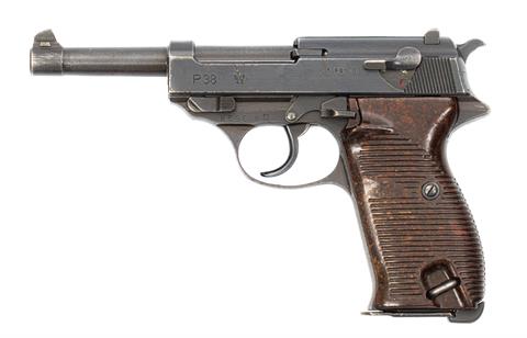 pistol, Walther P38, Mauserwerke manufacture, 9 mm Luger, #8596m, § B (W 2214-20).