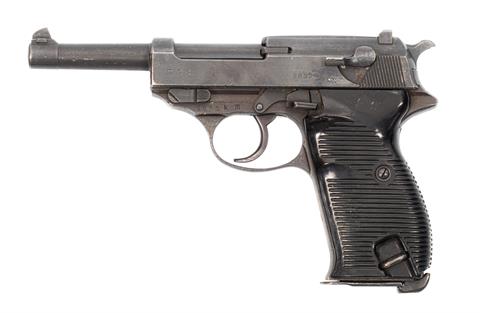pistol, Walther P38, manufacture Walther Zella-Mehlis, 9 mm Luger, #9855k, § B (W 2214-20).