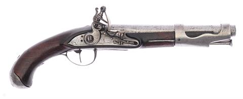 flint lock pistol Libreville M1763 cal. 17.5 mm #without number § free from 18 (W 2196-20)